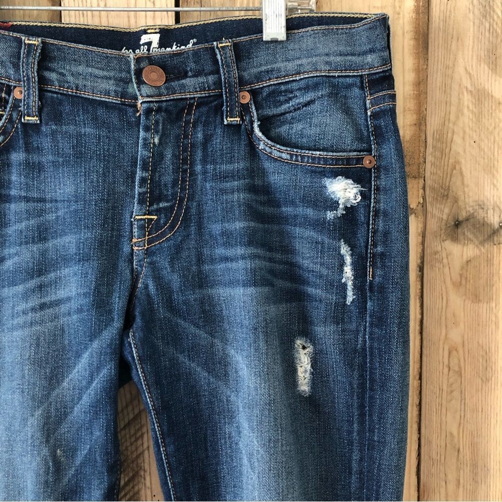 7 for All Mankind Roxanne Distressed Jeans Size 24 - Picture 5 of 14